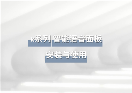 K系列 智能语音面板 | RW-VSK6A